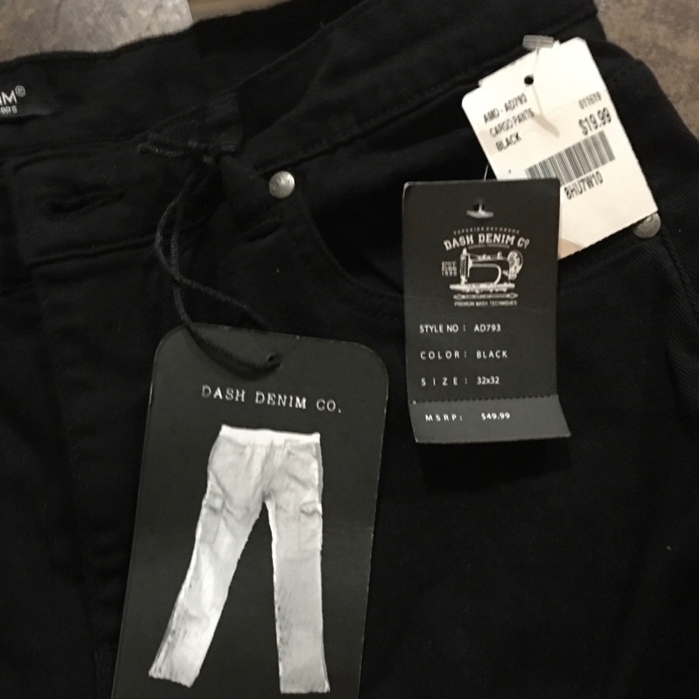 Black cargo jeans